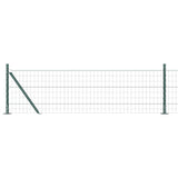 Vidaxl hek met paal groen 0,4 x 10 m staal en pvc