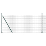 Vidaxl hek met paal groen 0,8 x 25 m staal en pvc