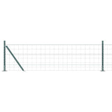 Vidaxl hek met paal groen 0,4 x 25 m staal en pvc