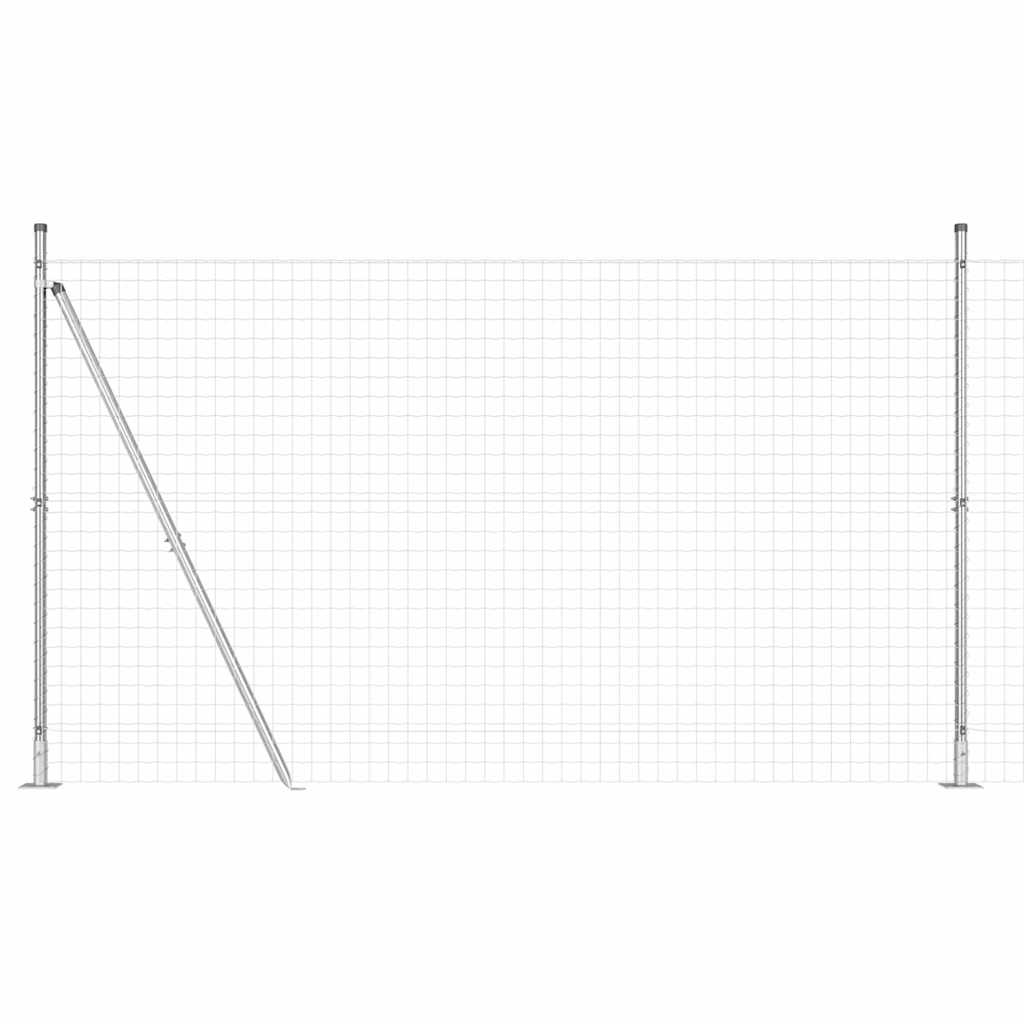 Vidaxl hek met paal zilver 1,4 x 10 m staal