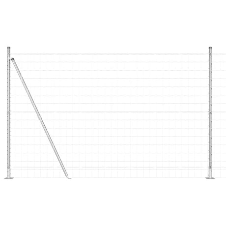 Vidaxl hek met paal zilver 1,6 x 10 m staal