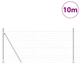 Vidaxl hek met paal zilver 1 x 10 m staal