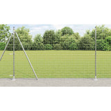 Vidaxl hek met paal zilver 1,6 x 10 m staal