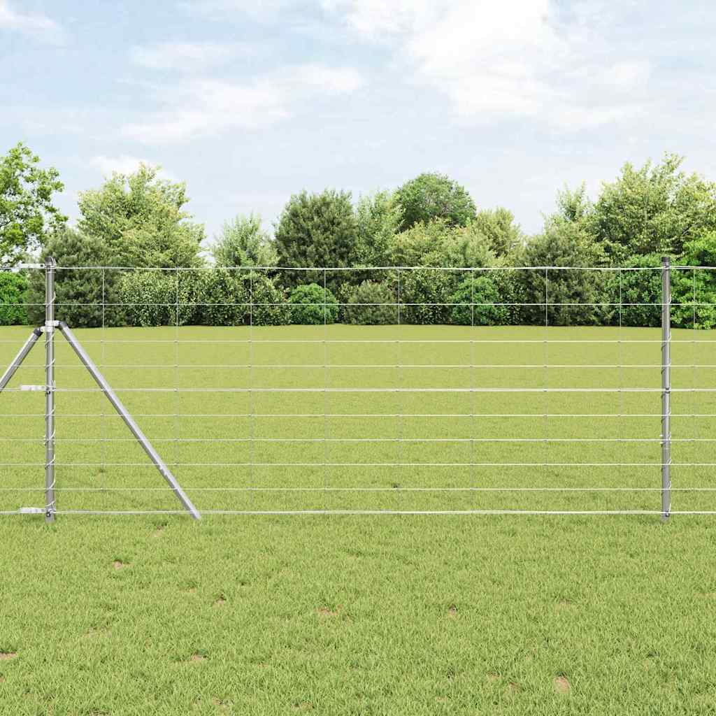 Vidaxl afrasteringspaal gegalvaniseerd 25 x 1 m staal