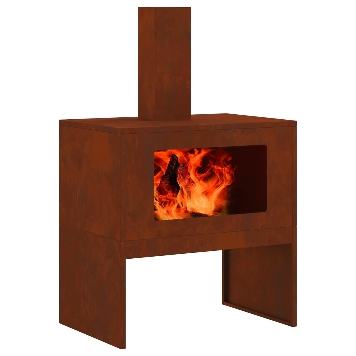 Vidaxl vuurkorf bruin 60 x 40 x 96 cm cortenstaal