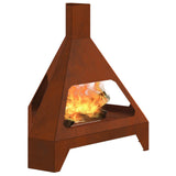 Vidaxl vuurkorf bruin 50 x 43 x 52 cm cortenstaal