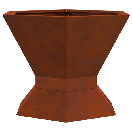 Vidaxl vuurkorf bruin 50 x 50 x 40 cm cortenstaal