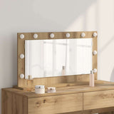 Vidaxl schmink spiegel rechthoekig artisan eiken 80 x 45 x 18 cm
