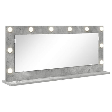 Vidaxl schmink spiegel rechthoekig beton grijs 100 x 45 x 18 cm