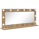 Vidaxl schmink spiegel rechthoekig artisan eiken 100 x 45 x 18 cm