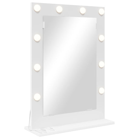 Vidaxl schmink spiegel wit 70 x 50 x 18 cm glas en hout met kunststof