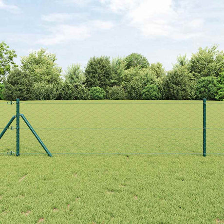 Vidaxl afrasteringspaal groen 10 x 0,6 m (50 mm gaas) staal en pvc