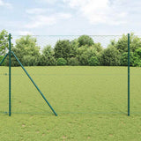 Vidaxl afrasteringspaal groen 10 x 1,6 m (50 mm gaas) staal en pvc