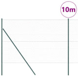 Vidaxl afrasteringspaal groen 10 x 1,6 m (50 mm gaas) staal en pvc