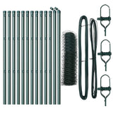 Vidaxl afrasteringspaal groen 25 x 0,8 m (50 mm gaas) staal en pvc