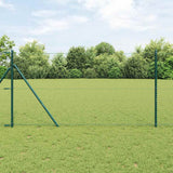 Vidaxl afrasteringspaal groen 25 x 1,4 m (36 mm gaas) staal en pvc