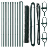 Vidaxl afrasteringspaal groen 25 x 1,4 m (36 mm gaas) staal en pvc