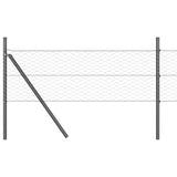Vidaxl afrasteringspaal grijs 10 x 0,5 m (36 mm gaas) staal en pvc
