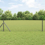 Vidaxl afrasteringspaal grijs 10 x 0,6 m (13 mm gaas) staal en pvc