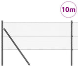 Vidaxl afrasteringspaal grijs 10 x 0,6 m (13 mm gaas) staal en pvc