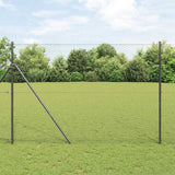 Vidaxl afrasteringspaal grijs 10 x 1,5 m (36 mm gaas) staal en pvc
