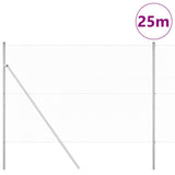 Vidaxl afrasteringspaal zilver 25 x 1,5 m (36 mm gaas) staal