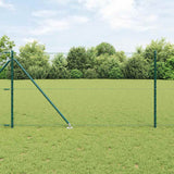 Vidaxl afrasteringspaal groen 10 x 1 m (25 mm gaas) staal en pvc