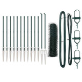 Vidaxl afrasteringspaal groen 25 x 0,6 m (50 mm gaas) staal en pvc