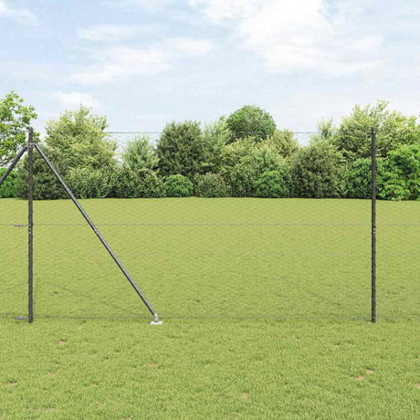 Vidaxl afrasteringspaal grijs 10 x 1,5 m (36 mm gaas) staal en pvc