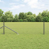 Vidaxl afrasteringspaal grijs 25 x 0,5 m (25 mm gaas) staal