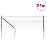 Vidaxl afrasteringspaal grijs 25 x 0,6 m (13 mm gaas) staal en pvc