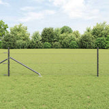 Vidaxl afrasteringspaal grijs 25 x 0,8 m (36 mm gaas) staal en pvc