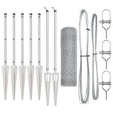 Vidaxl afrasteringspaal zilver 10 x 0,4 m (13 mm gaas) staal