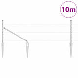 Vidaxl afrasteringspaal zilver 10 x 0,4 m (50 mm mesh) staal