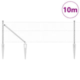 Vidaxl afrasteringspaal zilver 10 x 0,6 m (36 mm gaas) staal