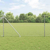 Vidaxl afrasteringspaal zilver 10 x 1,2 m (25 mm gaas) staal