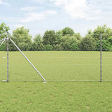 Vidaxl afrasteringspaal zilver 10 x 1,4 m (36 mm gaas) staal