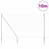 Vidaxl afrasteringspaal zilver 10 x 1,5 m (36 mm gaas) staal