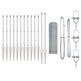 Vidaxl afrasteringspaal zilver 25 x 0,4 m (25 mm gaas) staal