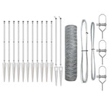 Vidaxl afrasteringspaal zilver 25 x 0,4 m (36 mm gaas) staal
