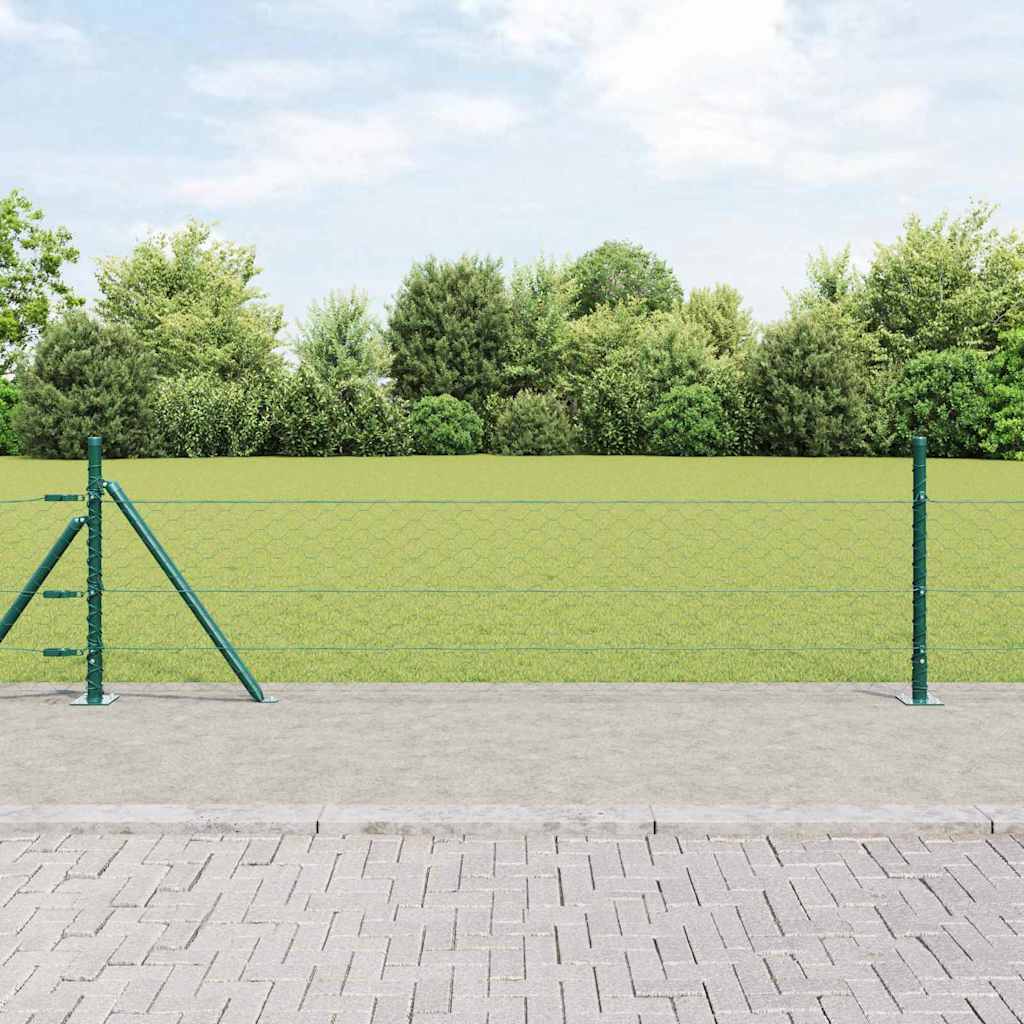 Vidaxl afrasteringspaal groen 10 x 0,4 m (50 mm mesh) staal en pvc