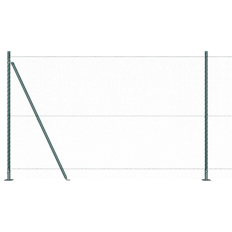 Vidaxl afrasteringspaal groen 10 x 1,6 m (25 mm gaas) staal en pvc