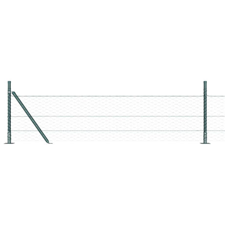 Vidaxl afrasteringspaal groen 25 x 0,5 m (36 mm gaas) staal