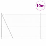 Vidaxl afrasteringspaal zilver 10 x 1,6 m (25 mm gaas) staal