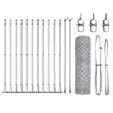 Vidaxl afrasteringspaal zilver 25 x 0,6 m (13 mm gaas) staal