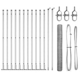 Vidaxl afrasteringspaal zilver 25 x 0,8 m (36 mm gaas) staal