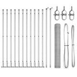 Vidaxl afrasteringspaal zilver 25 x 1 m (13 mm gaas) staal
