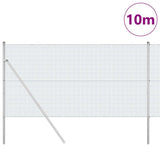 Vidaxl afrasteringspaal zilver 10 x 1,2 m (16 x 16 mm gaas) staal