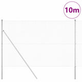 Vidaxl afrasteringspaal zilver 10 x 1,5 m (16 x 16 mm gaas) staal