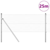 Vidaxl afrasteringspaal zilver 25 x 0,6 m (19 x 19 mm gaas) staal